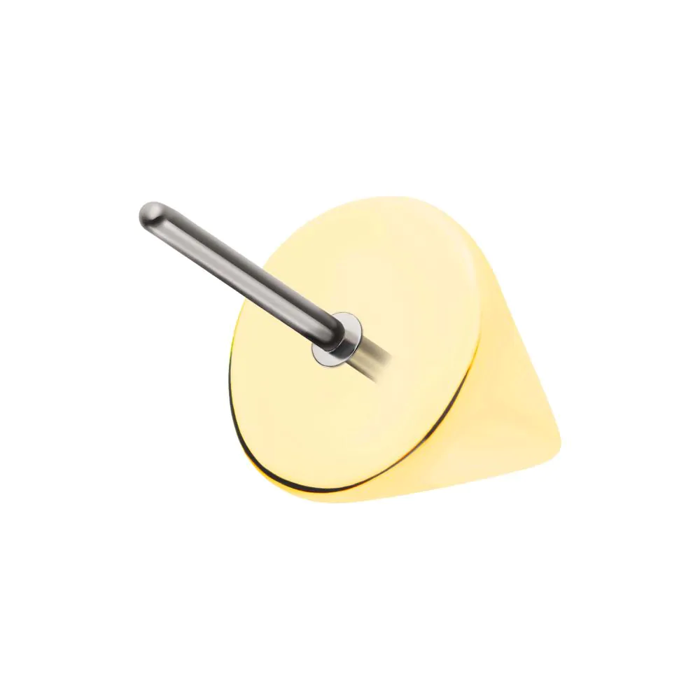 Threadless Spike Top - 14kt Gold and Steel
