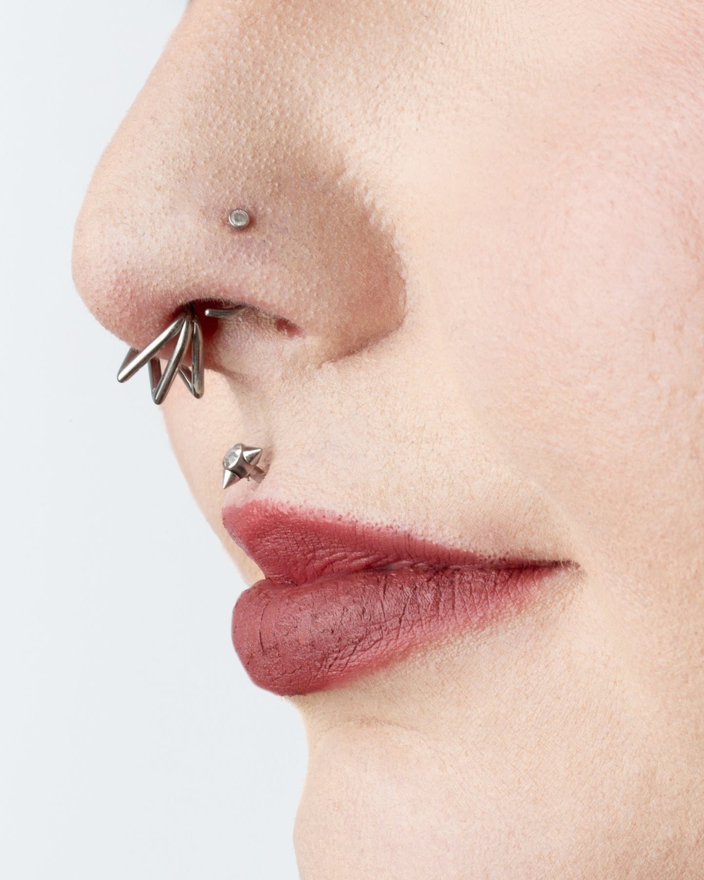 Press Fit 2mm Crystal Nose Screw - G23 Implant Grade Solid Titanium