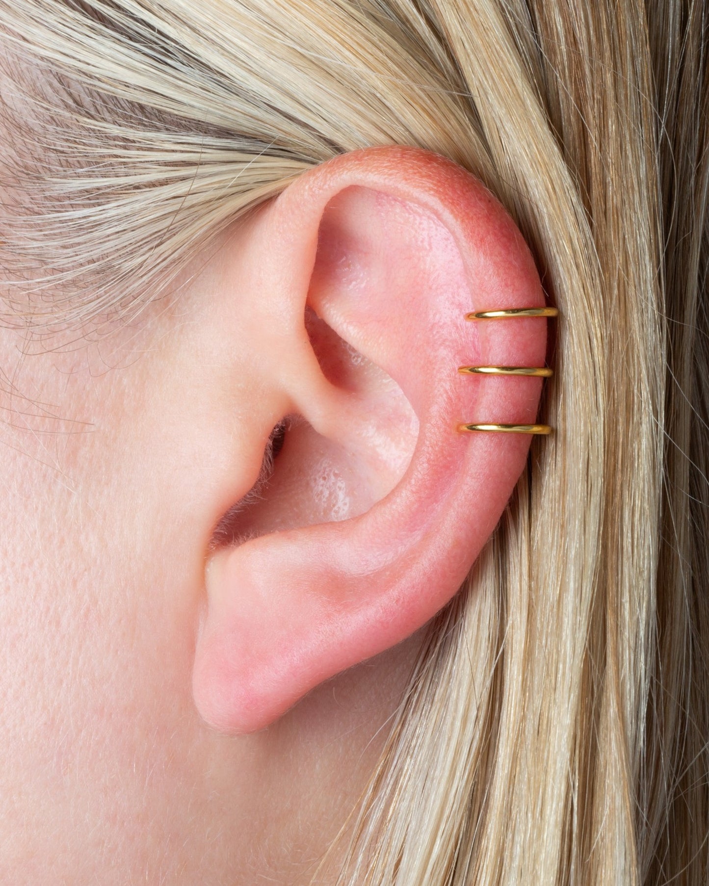 Triple Hoop Non-Piercing Cartilage Cuff
