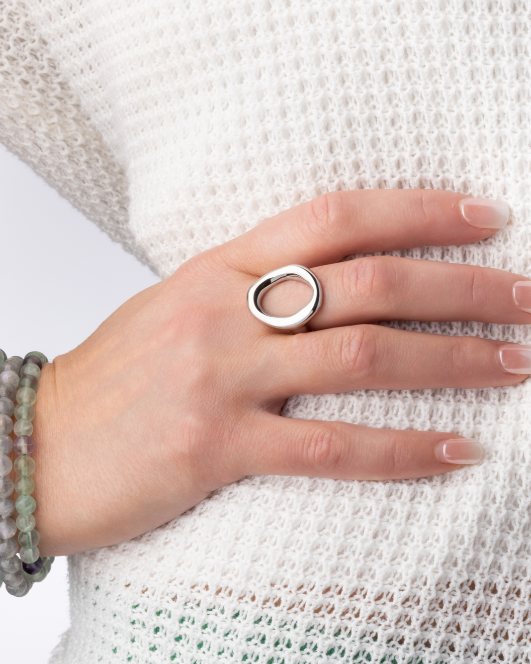 Open Oval Ring - Stainless Steel