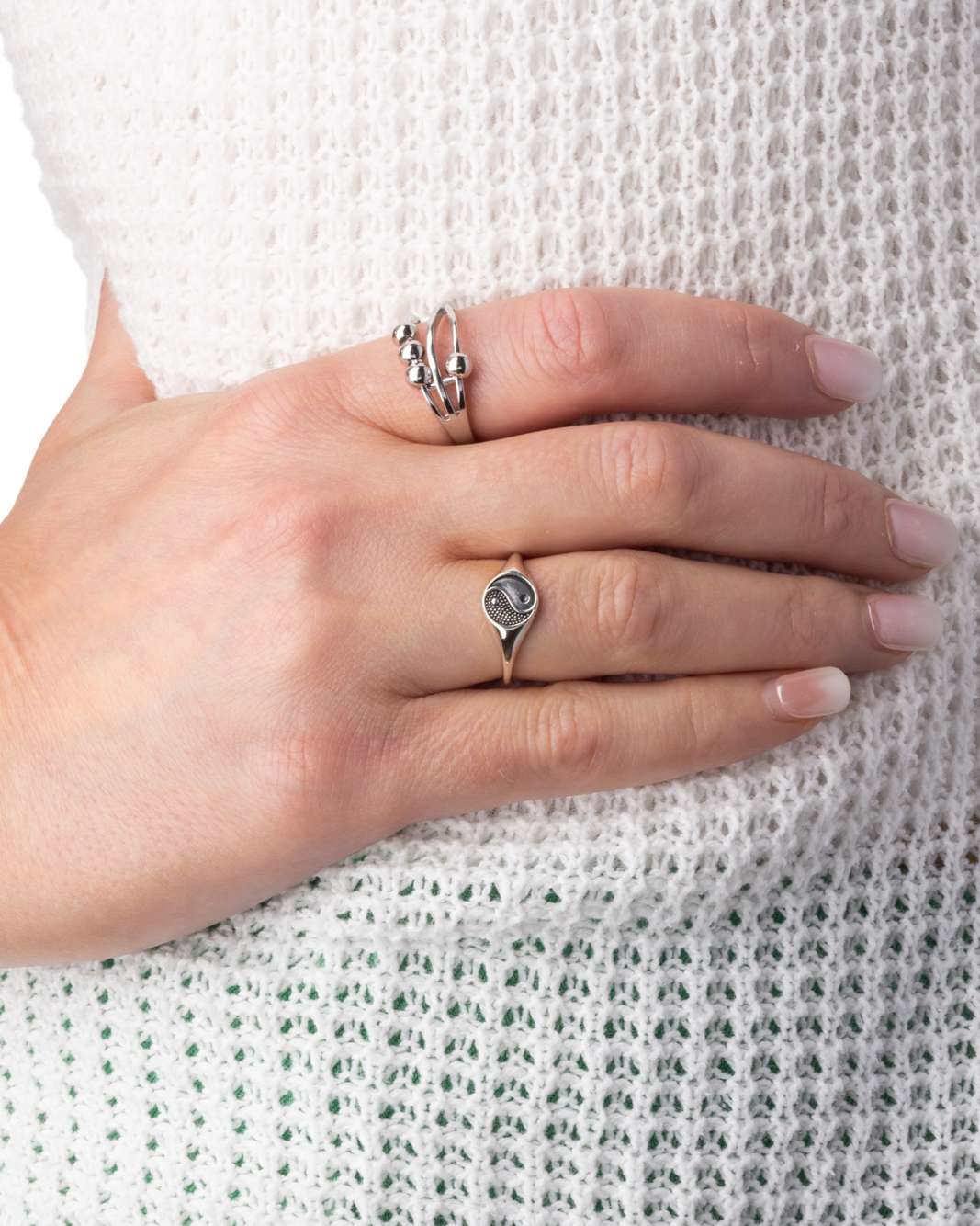 Yin Yang Ring - Oxidized 925 Sterling Silver