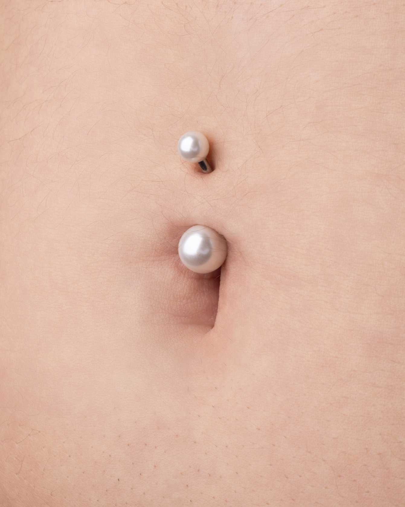 Imitation Pearl Belly Button Ring - 316L Stainless Steel