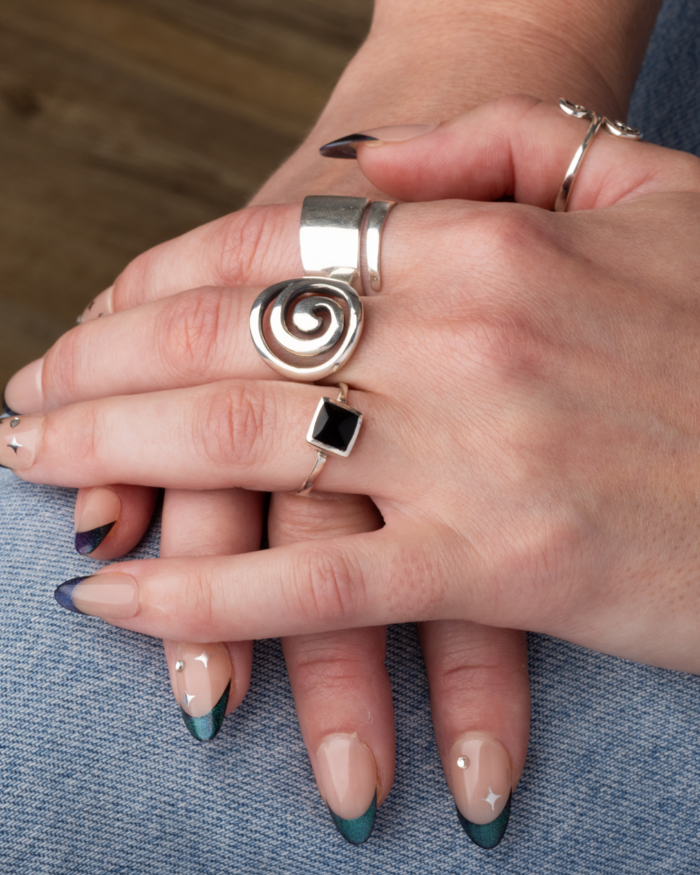 Polished Modern Spiral Wrap Ring - 925 Sterling Silver