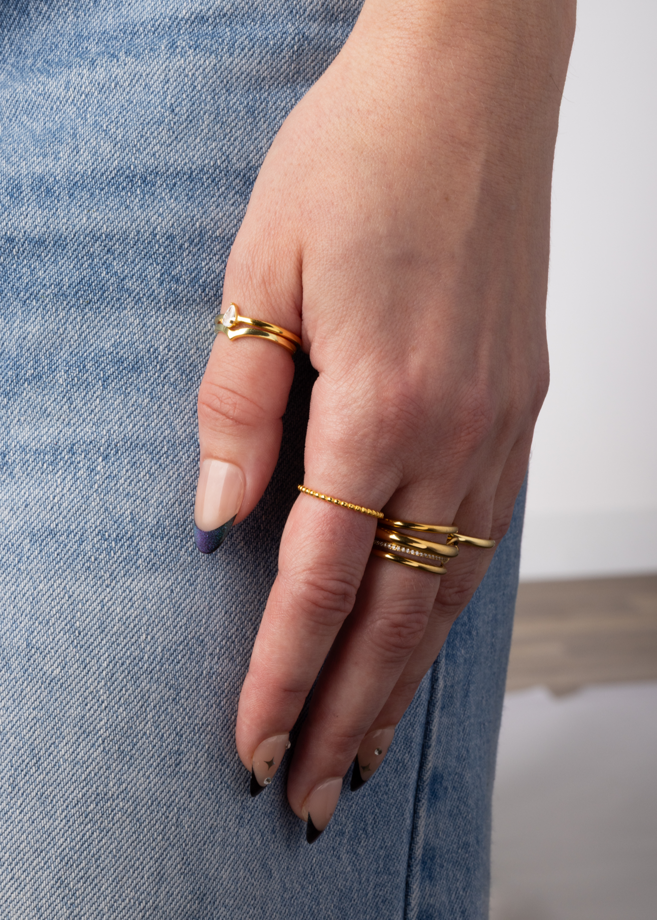 Chevron Ring - Gold Plated 925 Sterling Silver