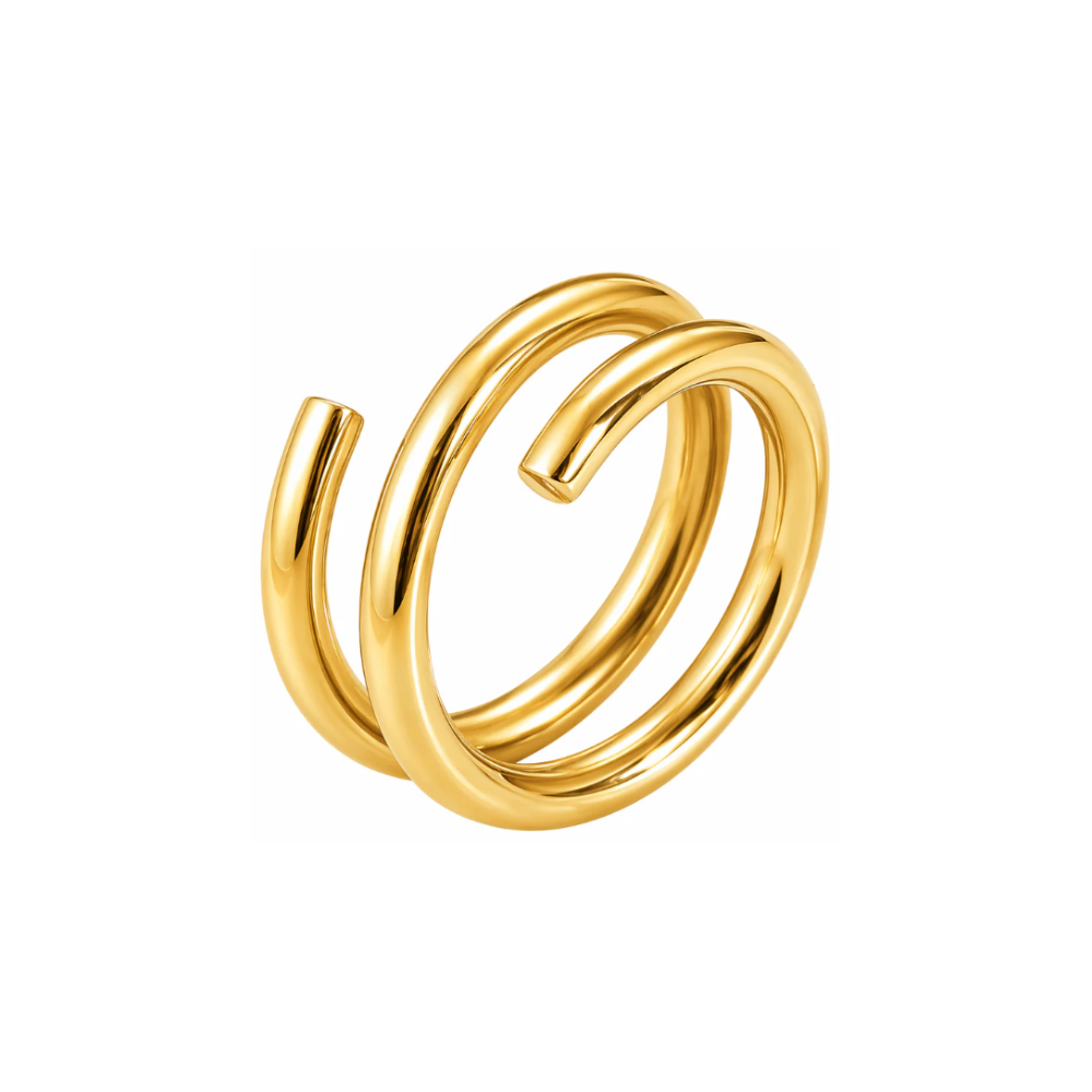 Spiral Coil Ring - Stainless Steel