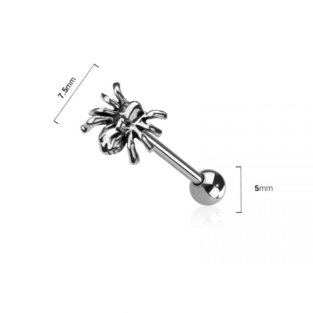Spider Tongue Barbell - 316L Stainless Steel