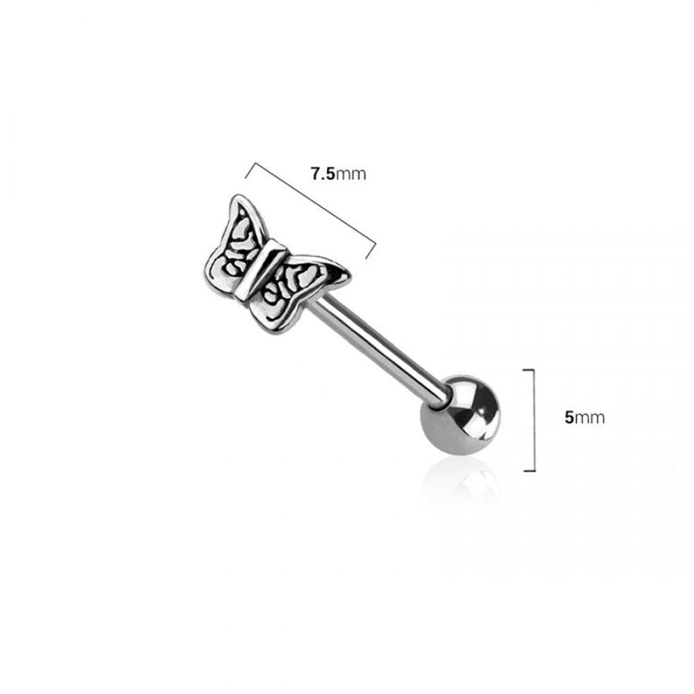 Butterfly Tongue Barbell - 316L Stainless Steel