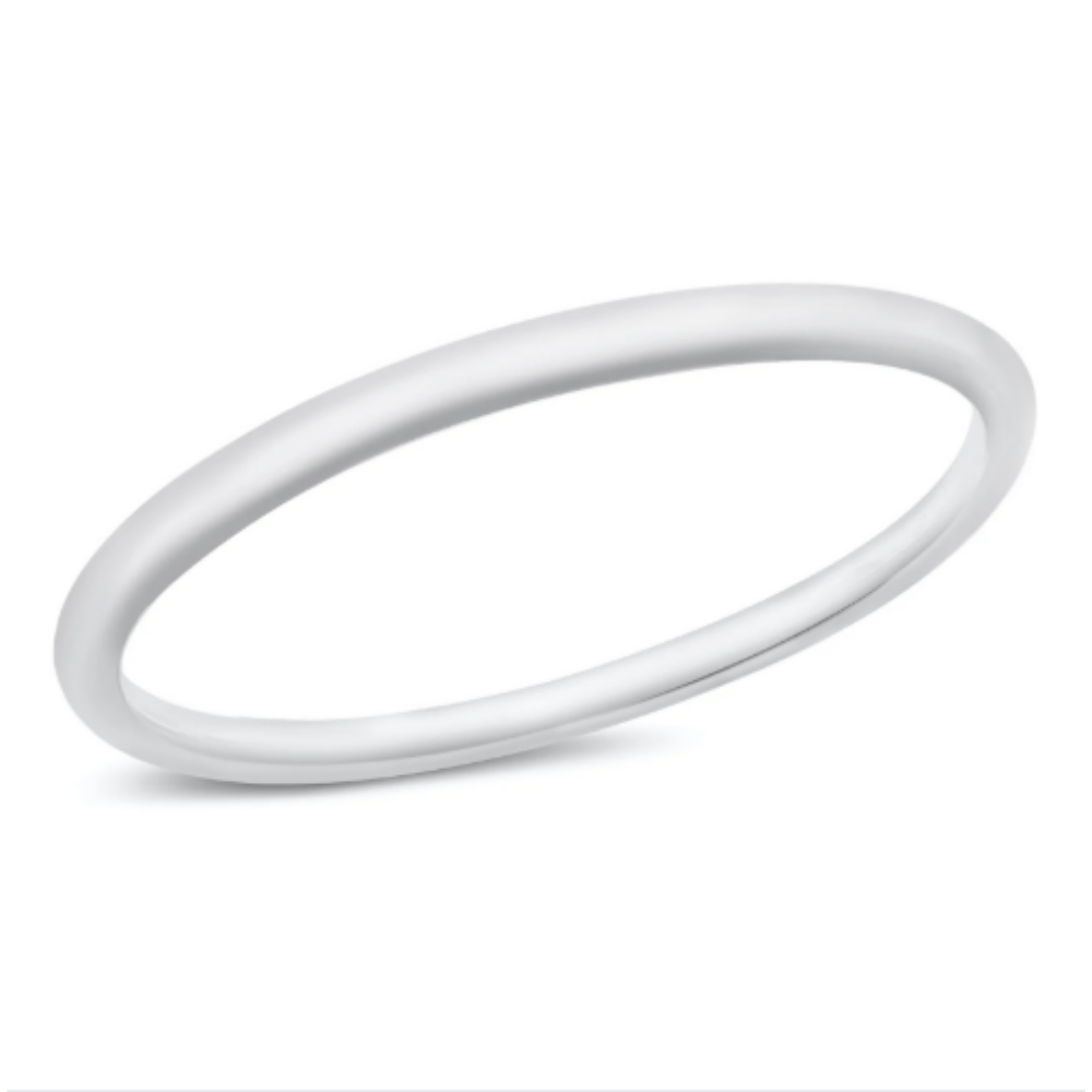 65mm Diameter Polished Bangle Bracelet - 925 Sterling Silver