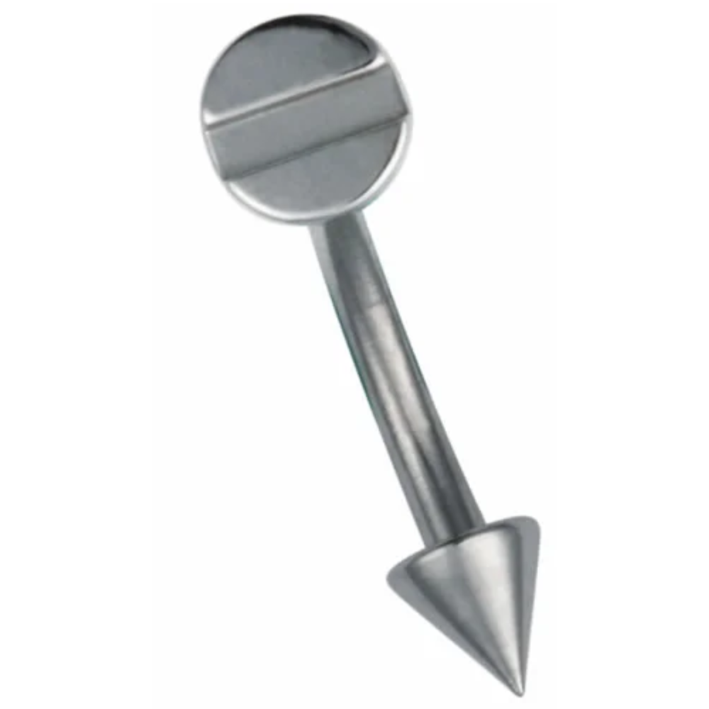 Screw Curved Eyebrow Barbell - 316L Stainless Steel