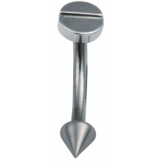 Screw Curved Eyebrow Barbell - 316L Stainless Steel