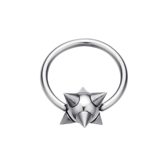 Spiked Ball Captive Bead Ring - Stainless Steel