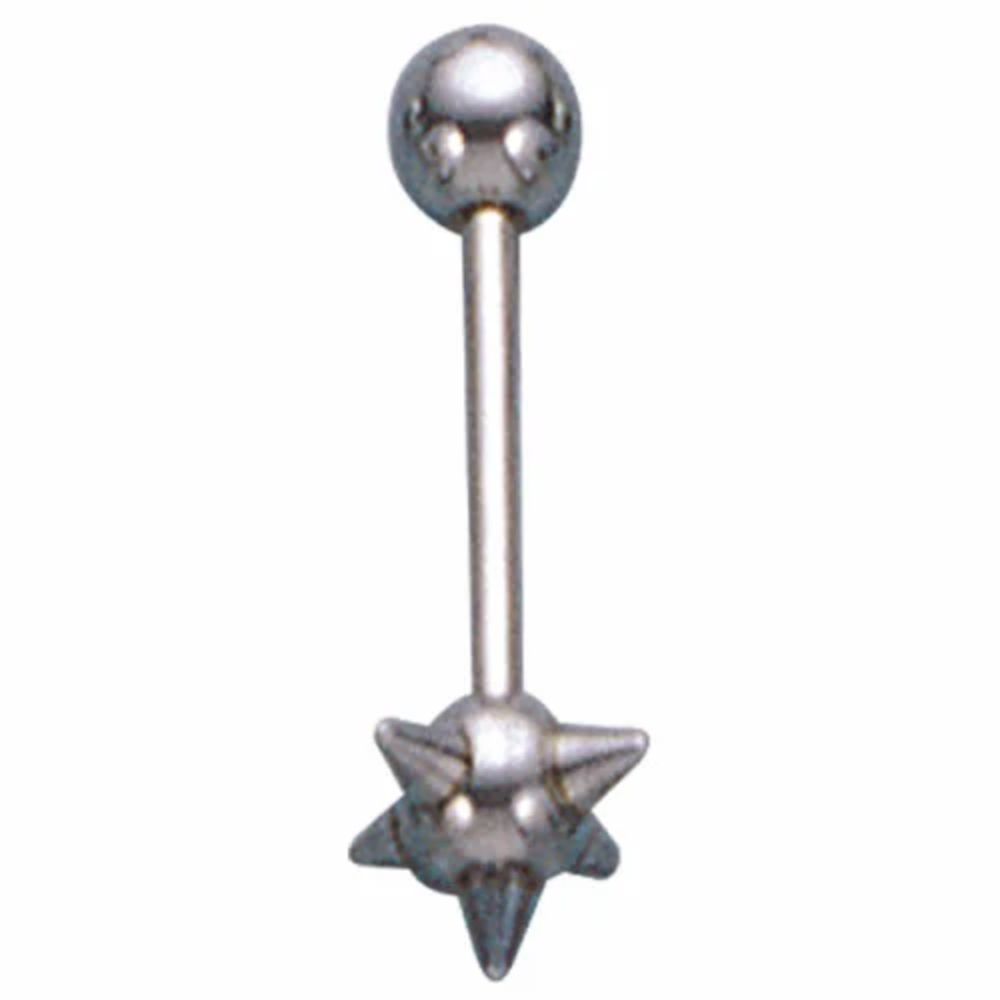 Spike Ball Straight Barbell - 316L Stainless Steel