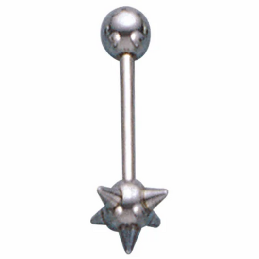 Spike Ball Straight Barbell - 316L Stainless Steel