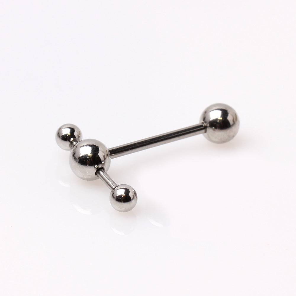 Tongue Double Barbell - 316L Stainless Steel