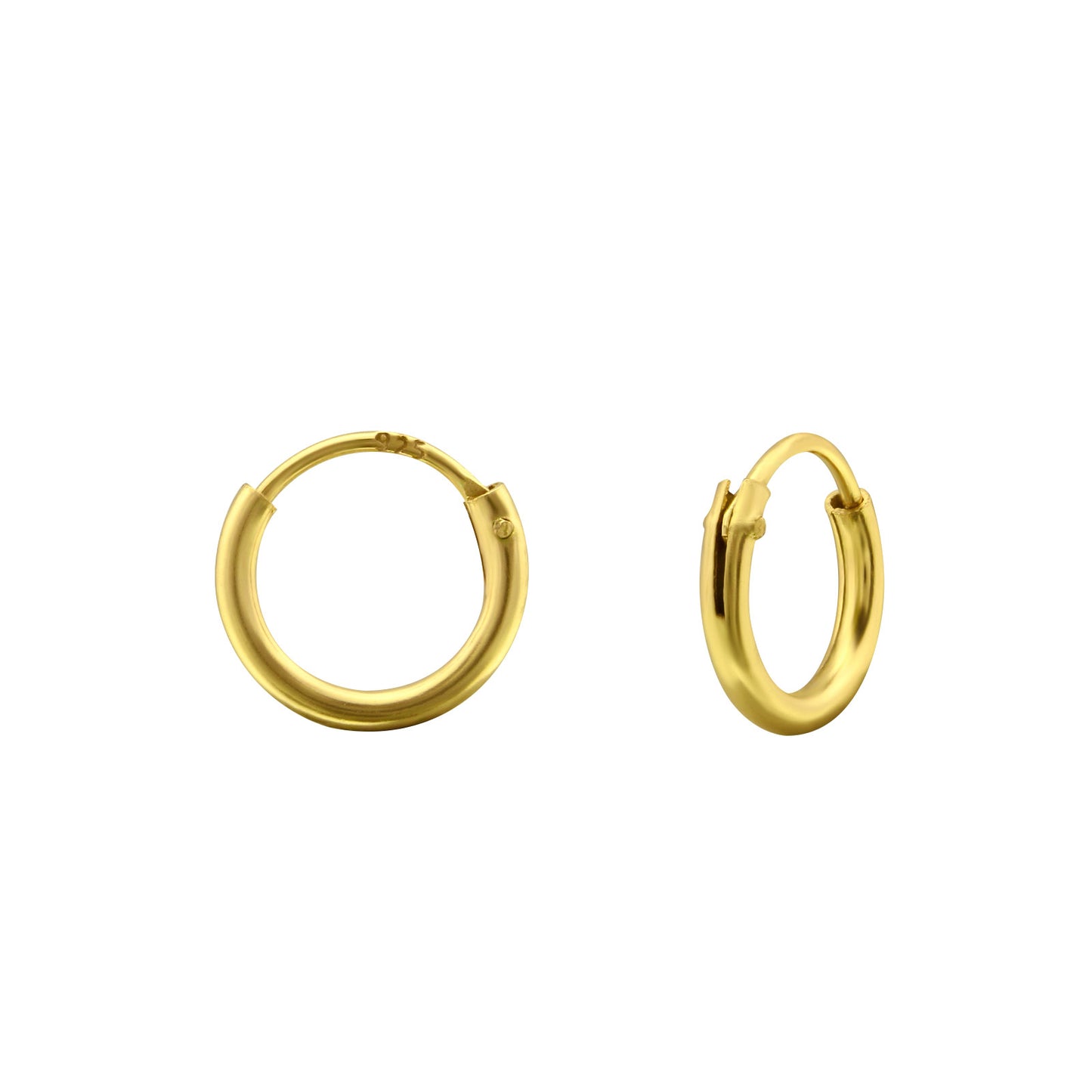 Thin Huggie Hoop Earrings - Pair - 925 Sterling Silver