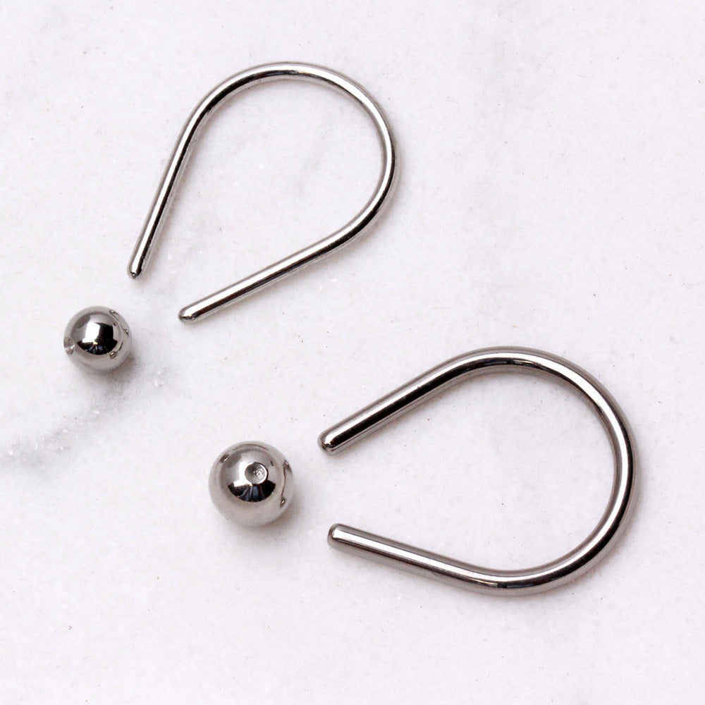Teardrop Shaped Captive Bead Ring - 316L Stainless Steel