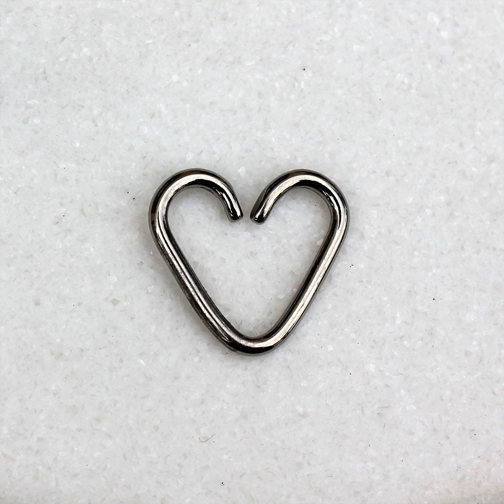 Heart Shaped Cartilage Helix Tragus Daith Piercing Ring - G23 Titanium