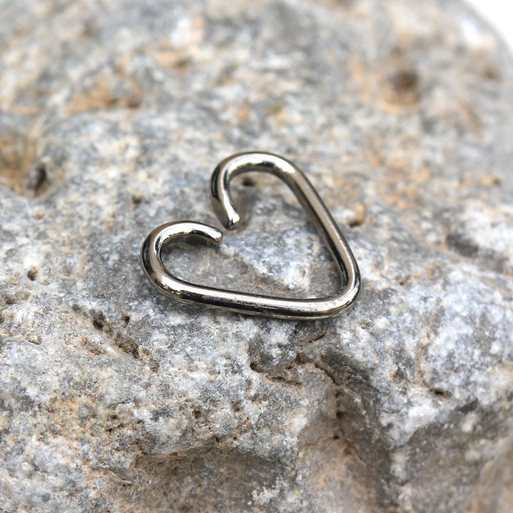 Heart Shaped Cartilage Helix Tragus Daith Piercing Ring - G23 Titanium