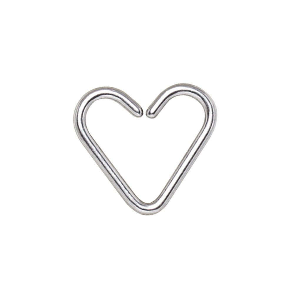 Heart Shaped Cartilage Helix Tragus Daith Piercing Ring - G23 Titanium