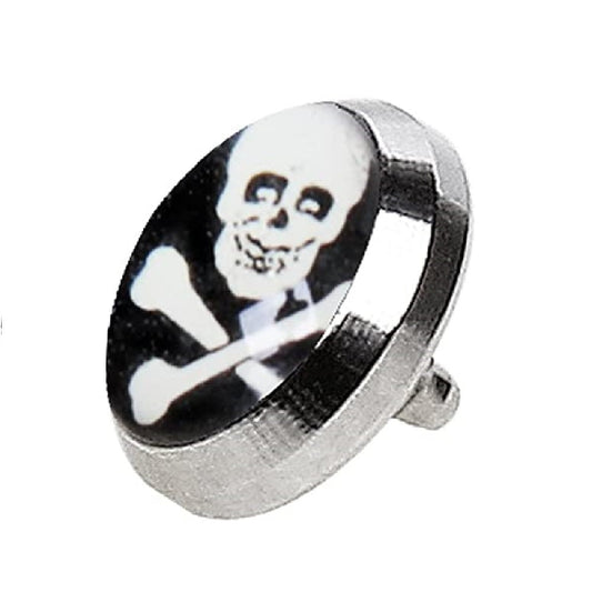 Skull Dermal Anchor Top - 316L Stainless Steel
