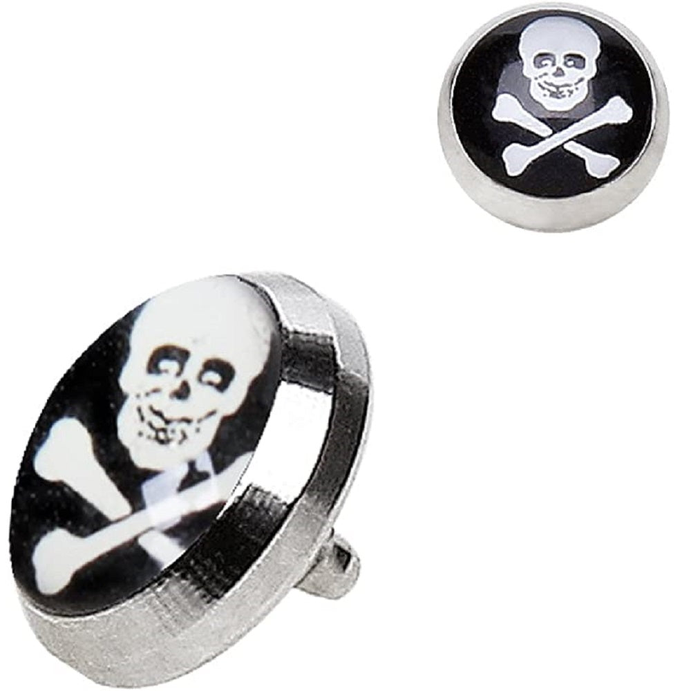 Skull Dermal Anchor Top - 316L Stainless Steel