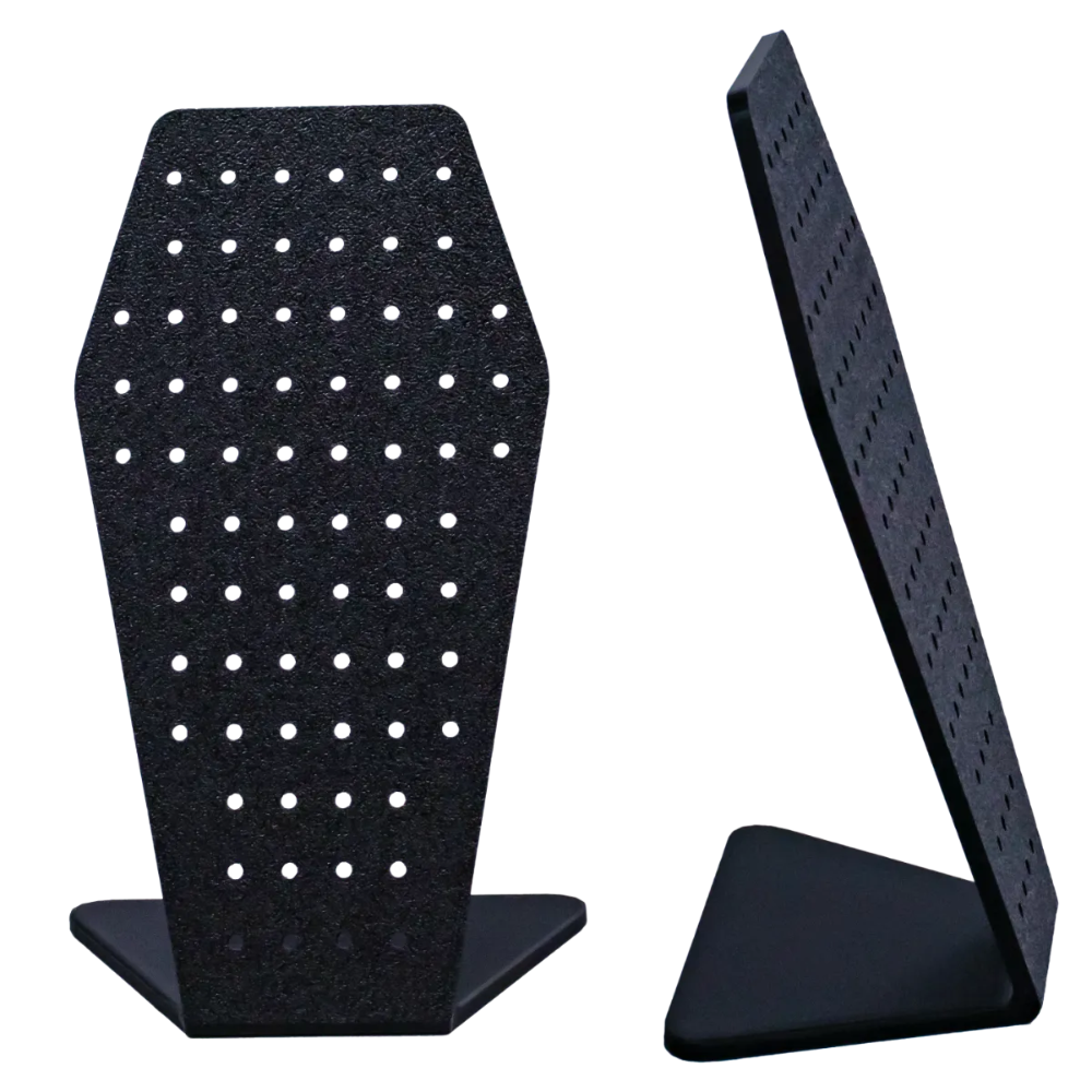 Black Coffin Shaped Jewelry Stud Display