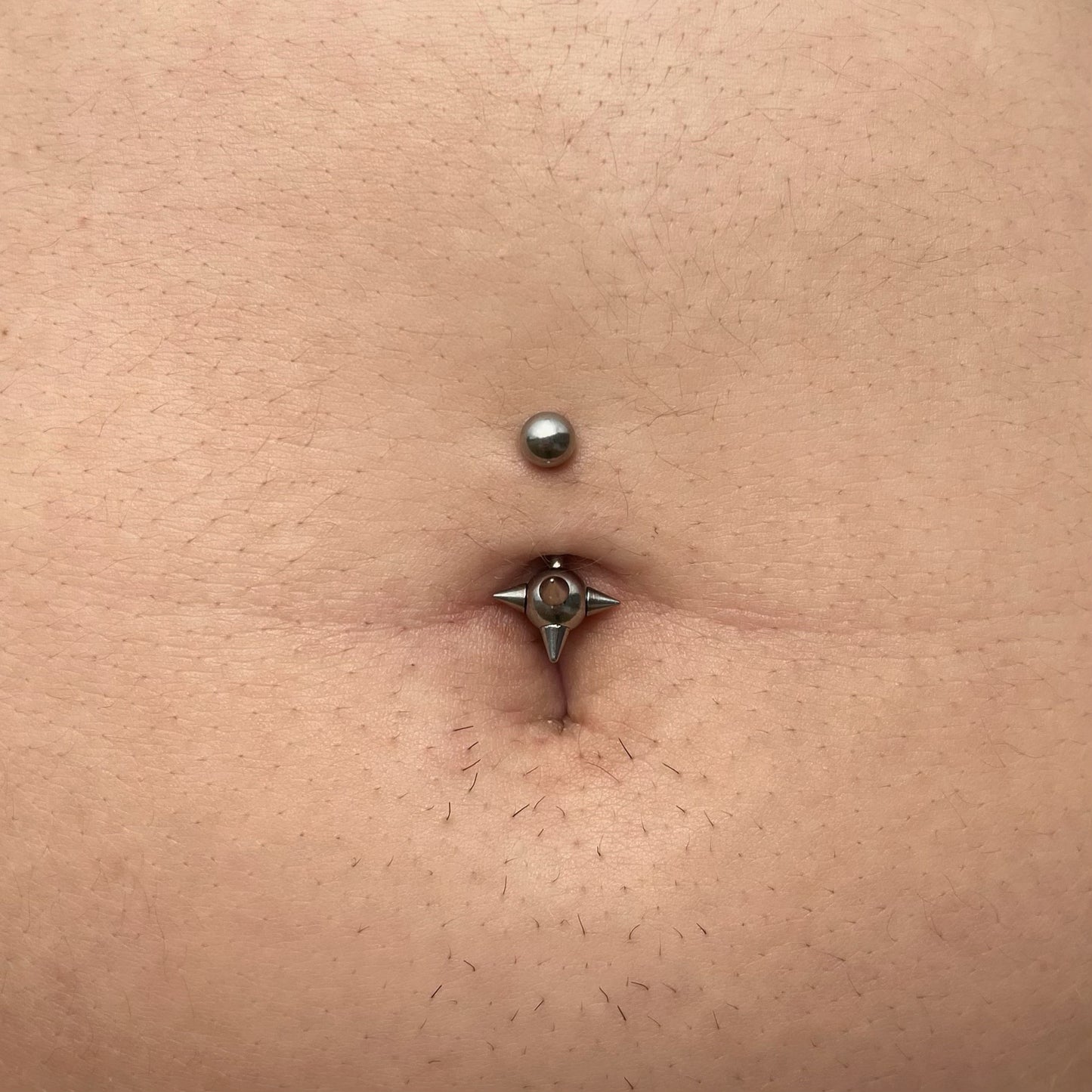 Spike Ball Belly Button Ring - 316L Stainless Steel