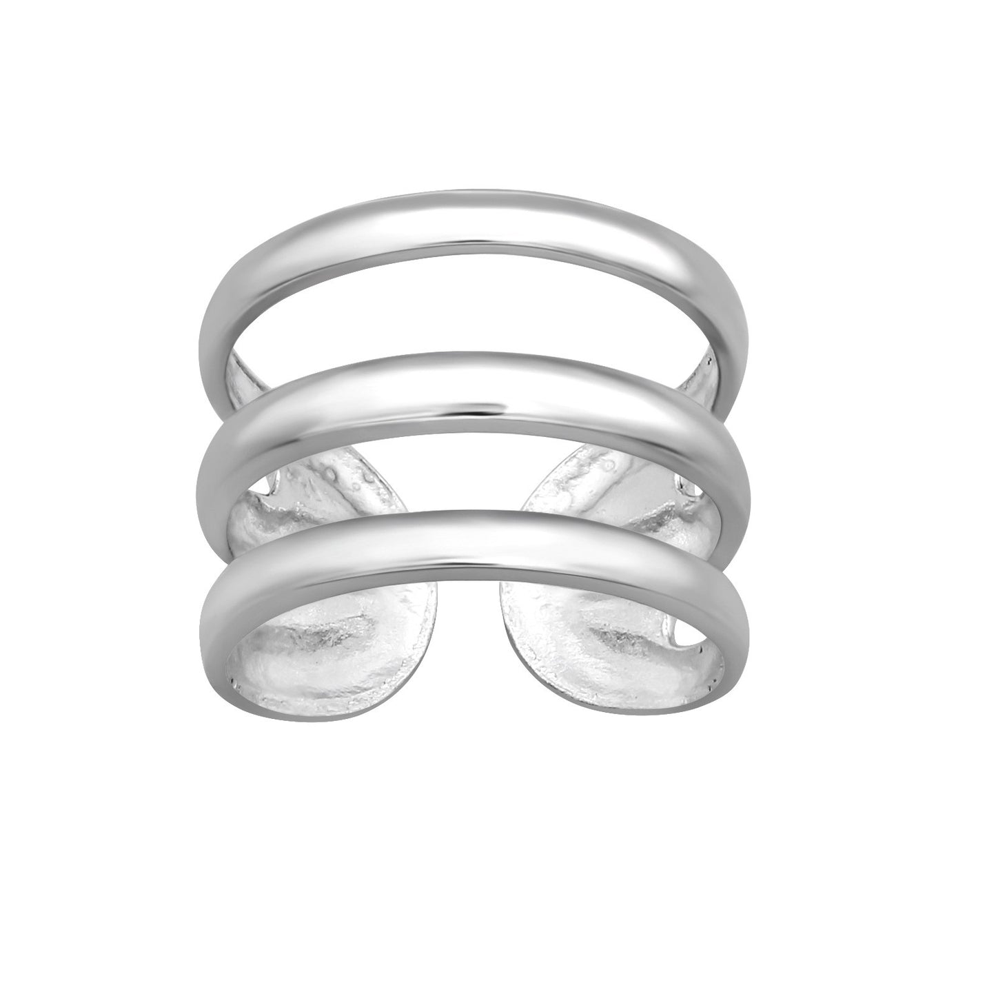 Triple Ring Non-Piercing Cartilage Cuff - 925 Sterling Silver