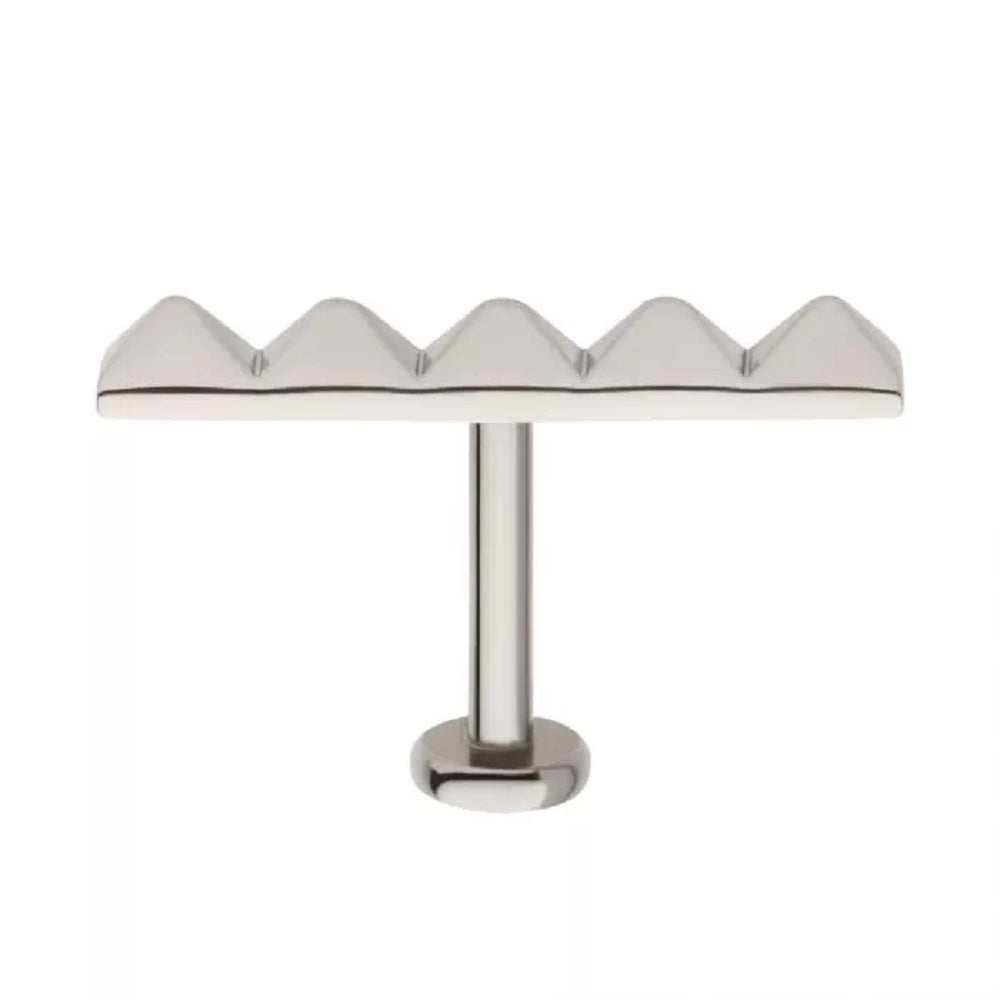 Internally Threaded 5 Pyramid Stud Top Flat Back Stud - 316L Stainless Steel
