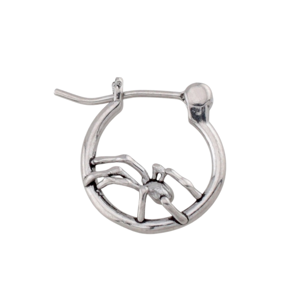 Gothic Wolf Spider Hoop Earring - 316L Stainless Steel