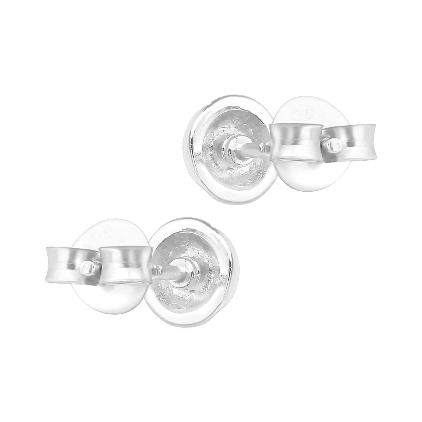 Baseball Stud Earrings - Pair - 925 Sterling Silver
