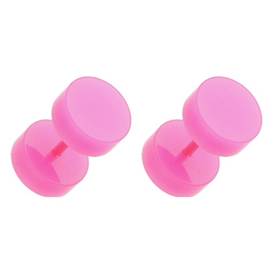 Neon Acrylic Fake Plugs - Pair