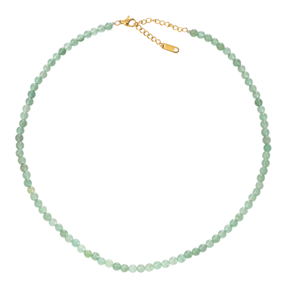Green Aventurine Natural Stone Bead Necklace