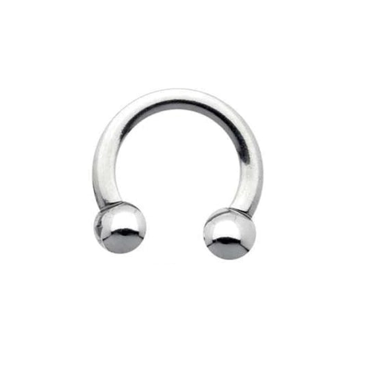 Ball Ends Horseshoe Circular Barbell - 316L Stainless Steel
