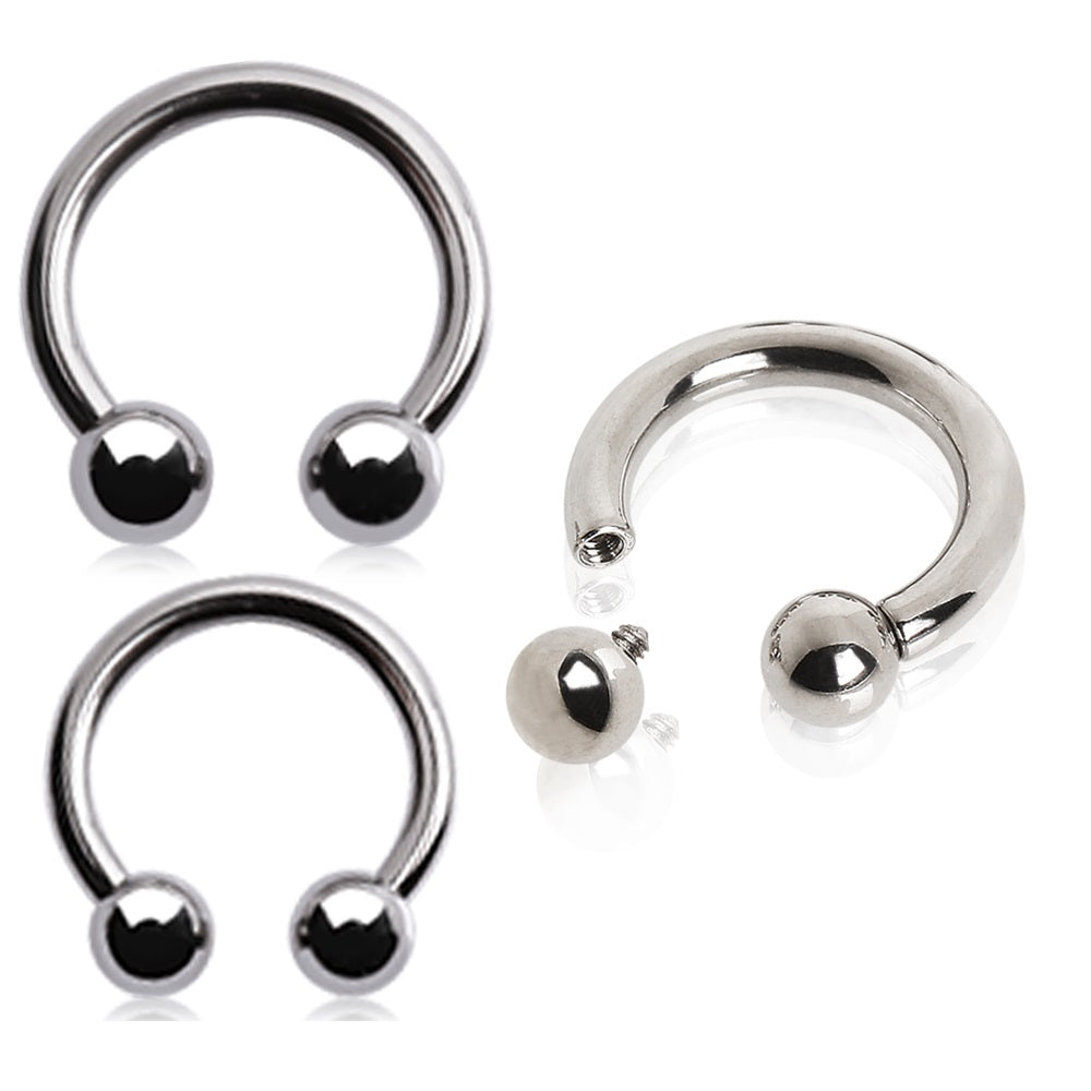 Internally Threaded Horseshoe Circular Barbell - G23 Implant Grade Titanium
