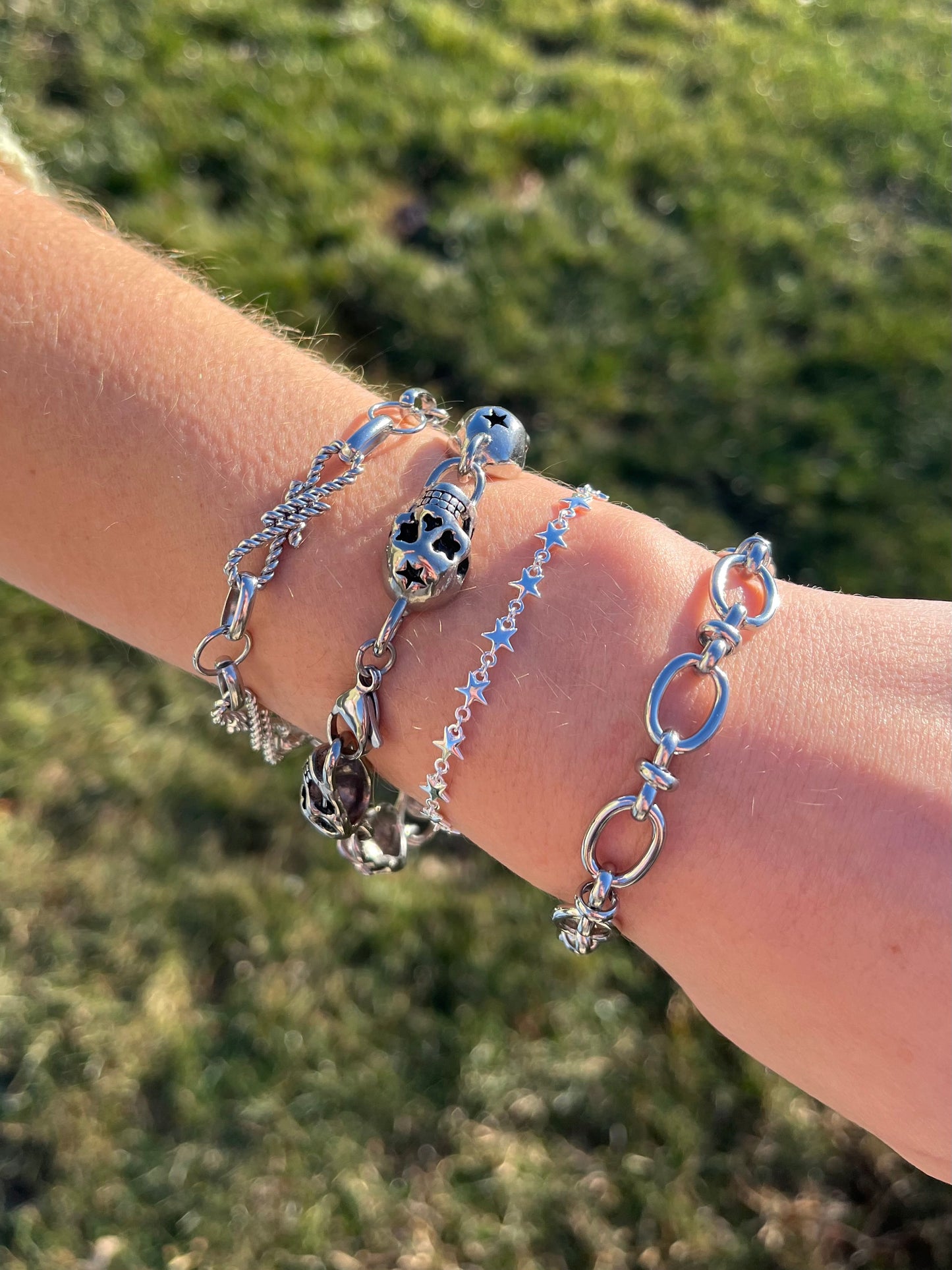 Star Lined Bracelet - 925 Sterling Silver