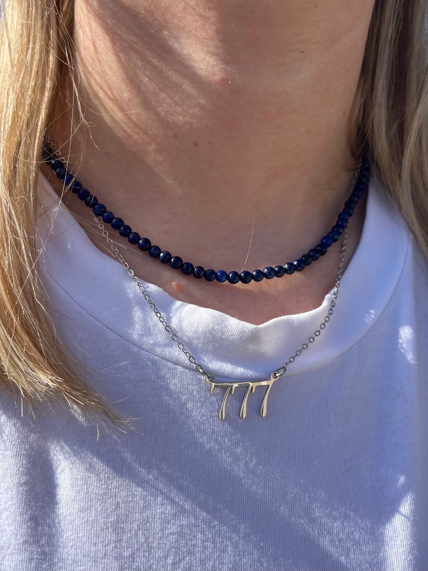 Lapis Lazuli Natural Stone Bead Necklace