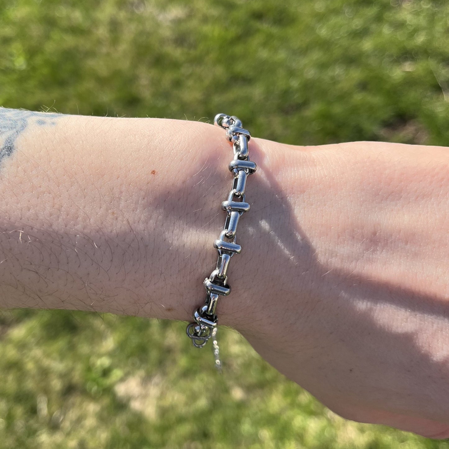 Rectangular Link Bracelet - Stainless Steel