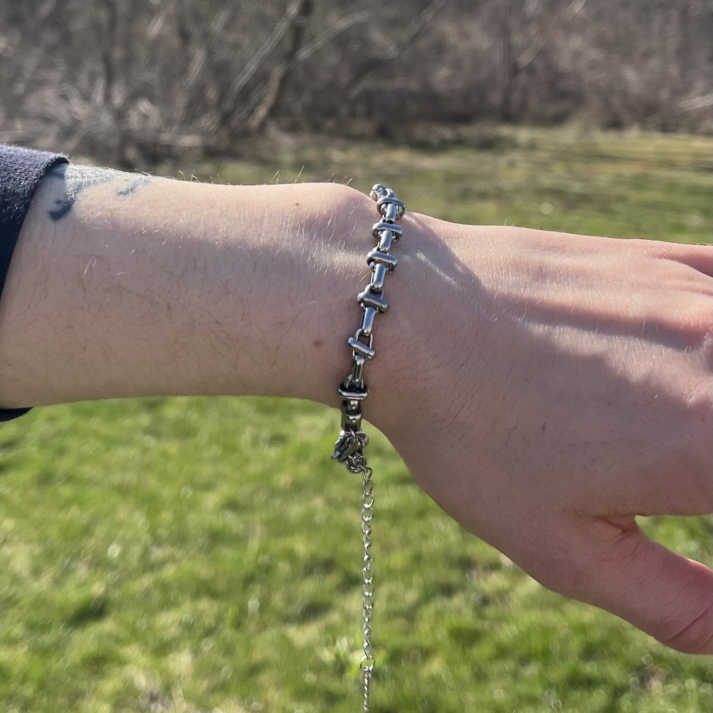 Rectangular Link Bracelet - Stainless Steel