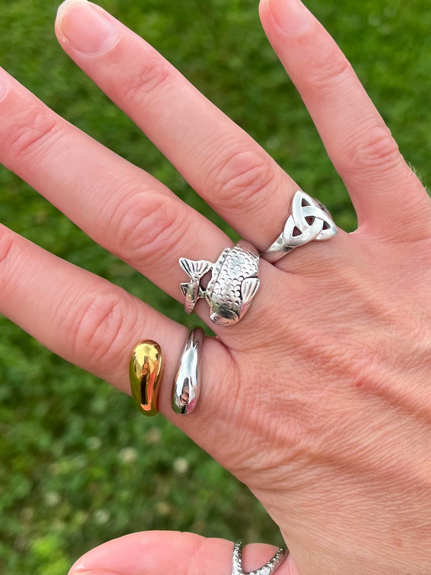 Two Tone Wrap Ring - 304 Stainless Steel