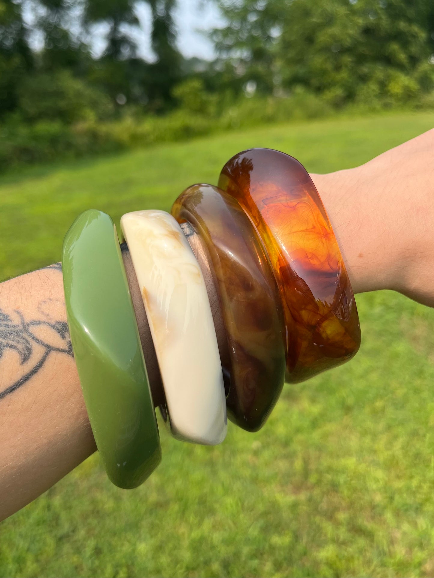 Chunky Square Bangle Bracelet