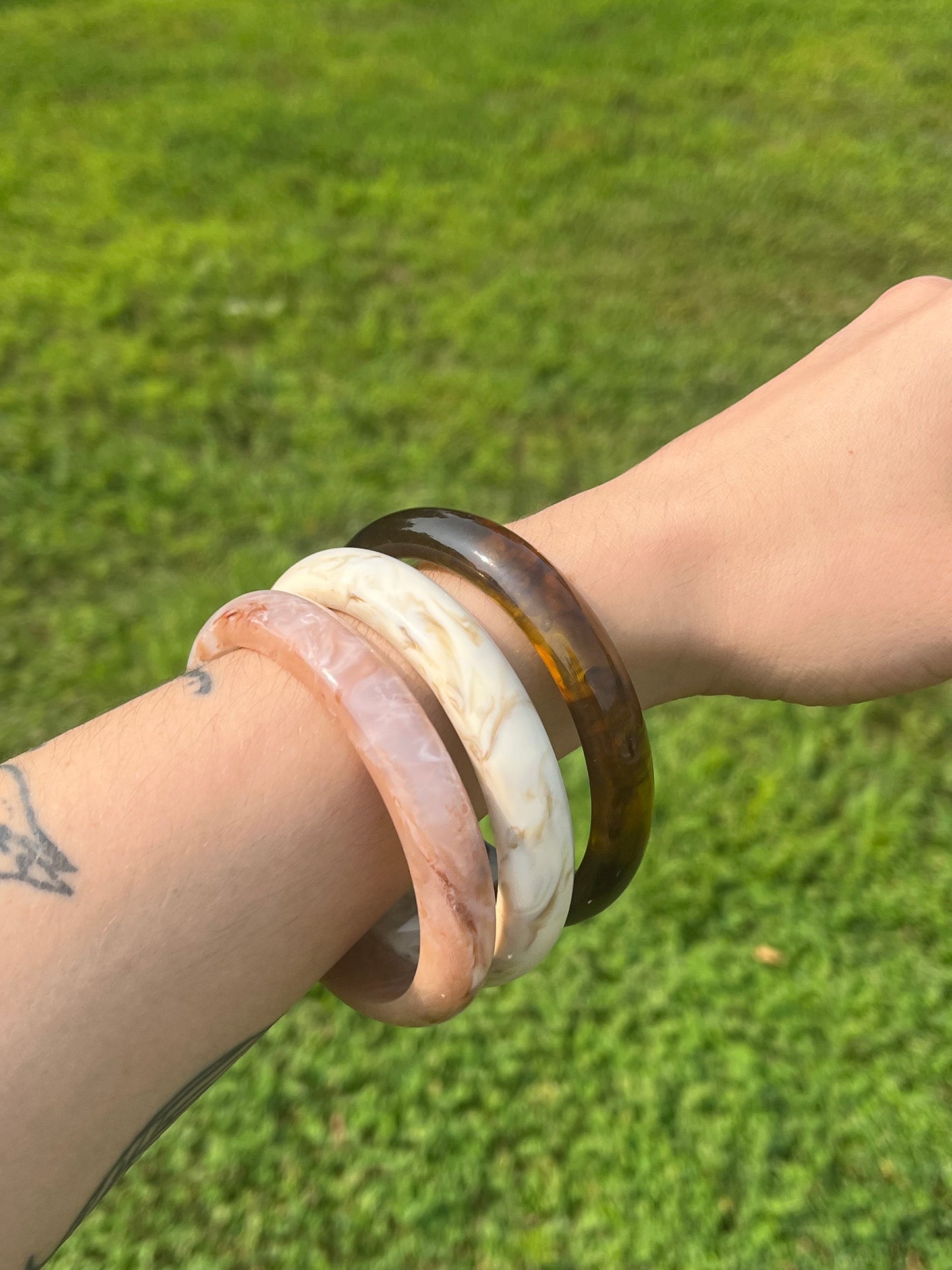 Marbled Pattern Bangle Bracelet