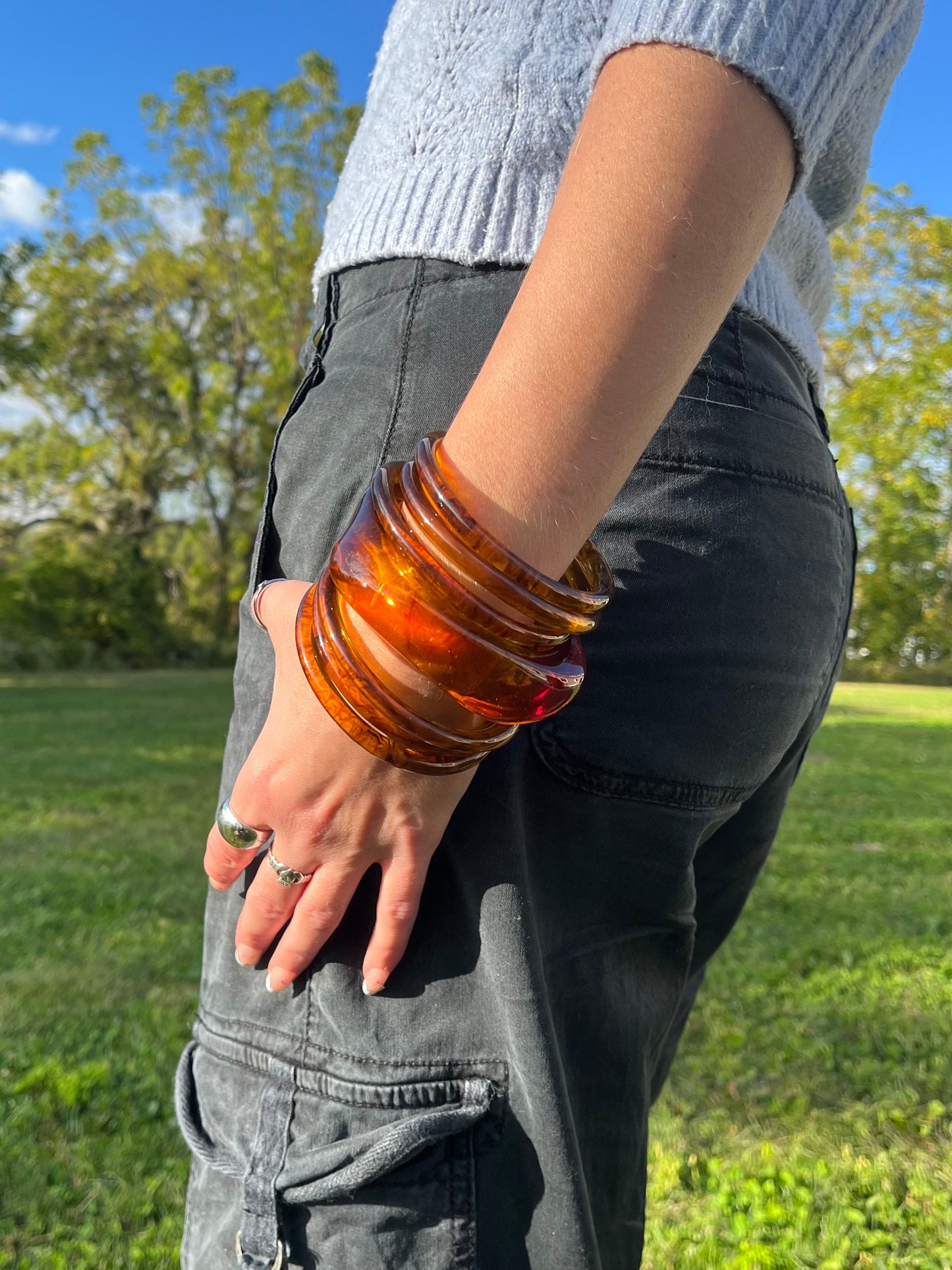 Chunky Square Bangle Bracelet