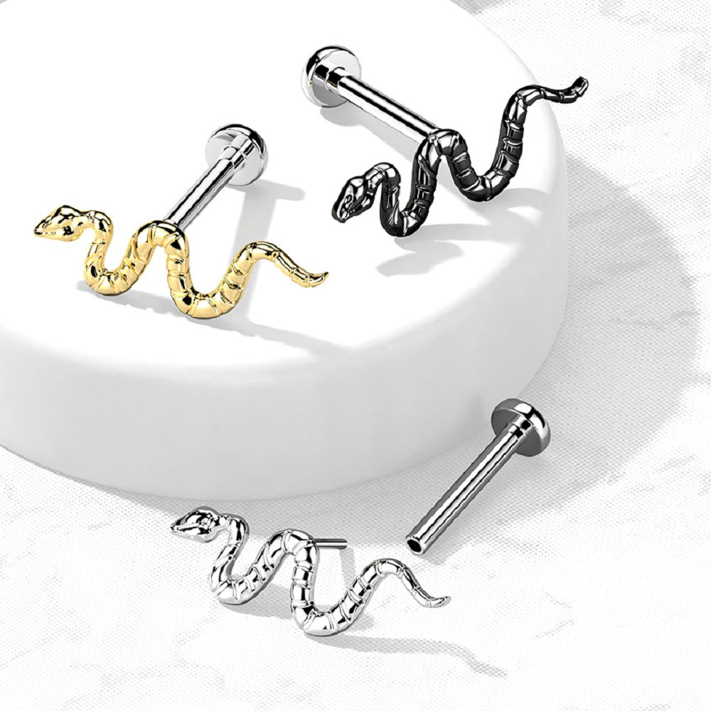 Snake Threadless Push In Stud - G23 Implant Grade Titanium