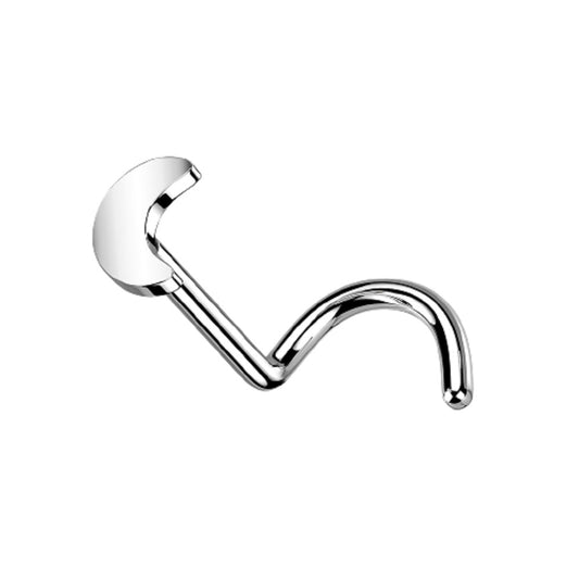 Crescent Moon Threadless Push in Nose Screw - G23 Implant Grade Titanium