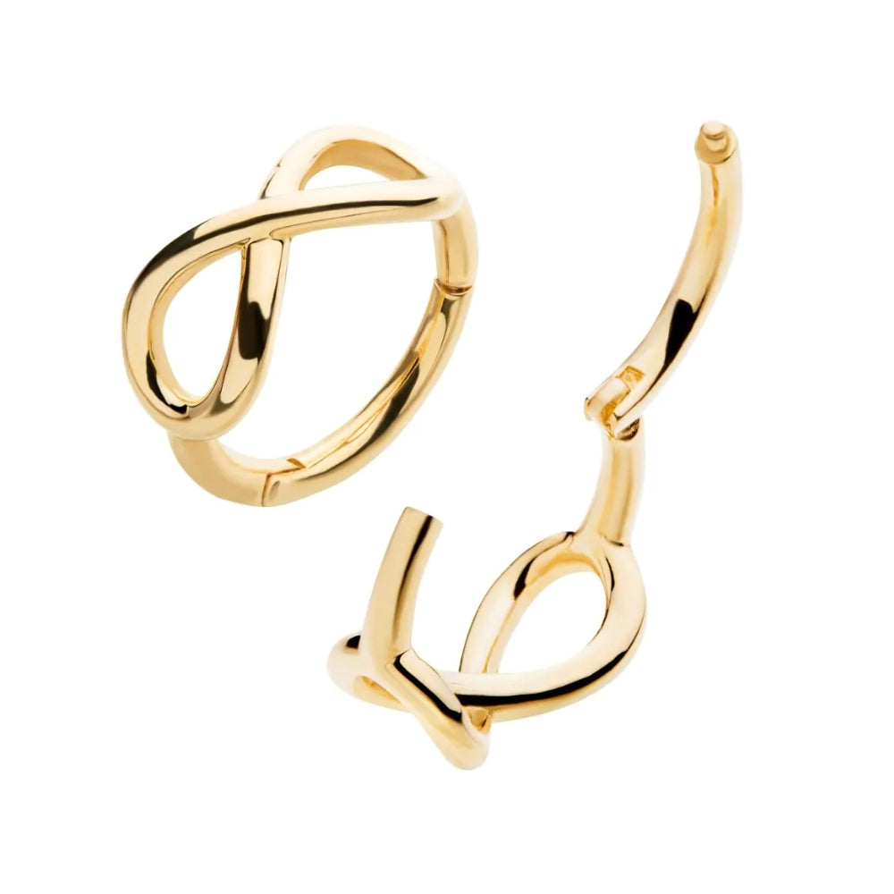 Infinity Symbol Side Facing Hinged Segment Clicker - 14kt Gold
