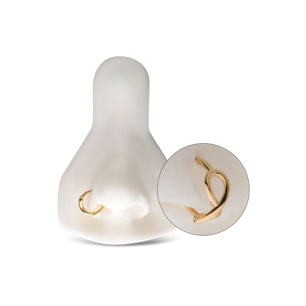 Infinity Symbol Side Facing Hinged Segment Clicker - 14kt Gold