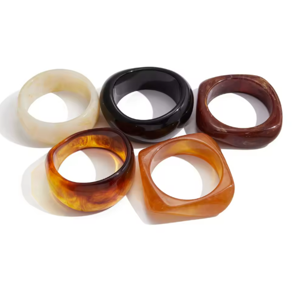 Creamy White Resin Chunky Bangle Bracelet