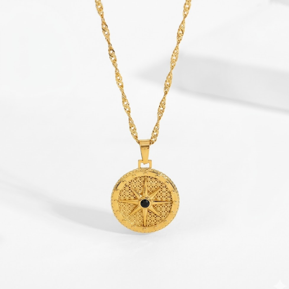 North Star Pendant Necklace - Stainless Steel