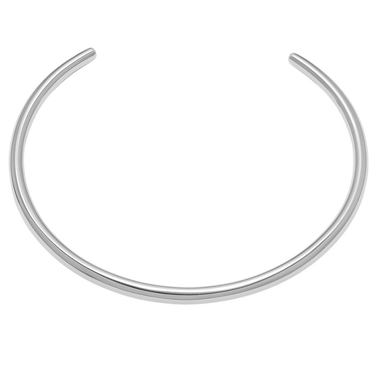 Collar Cuff Choker Necklace - Stainless Steel